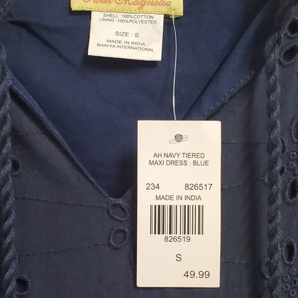 NWT Sweet Magnolia Women's Sleeveless Eyelet Dress Size S - Picture 3 of 10